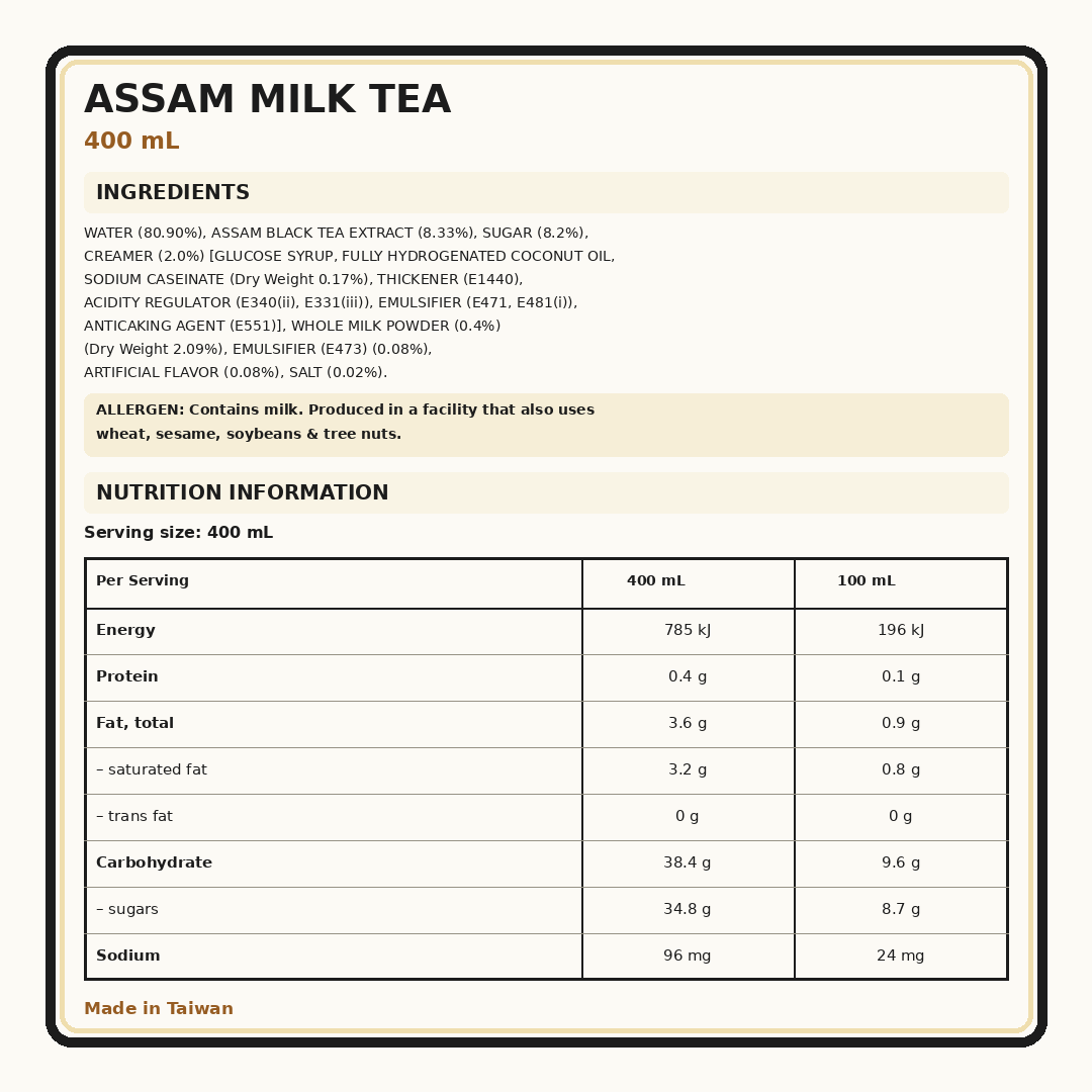 Milk Tea (Original) 400ml thumbnail 2