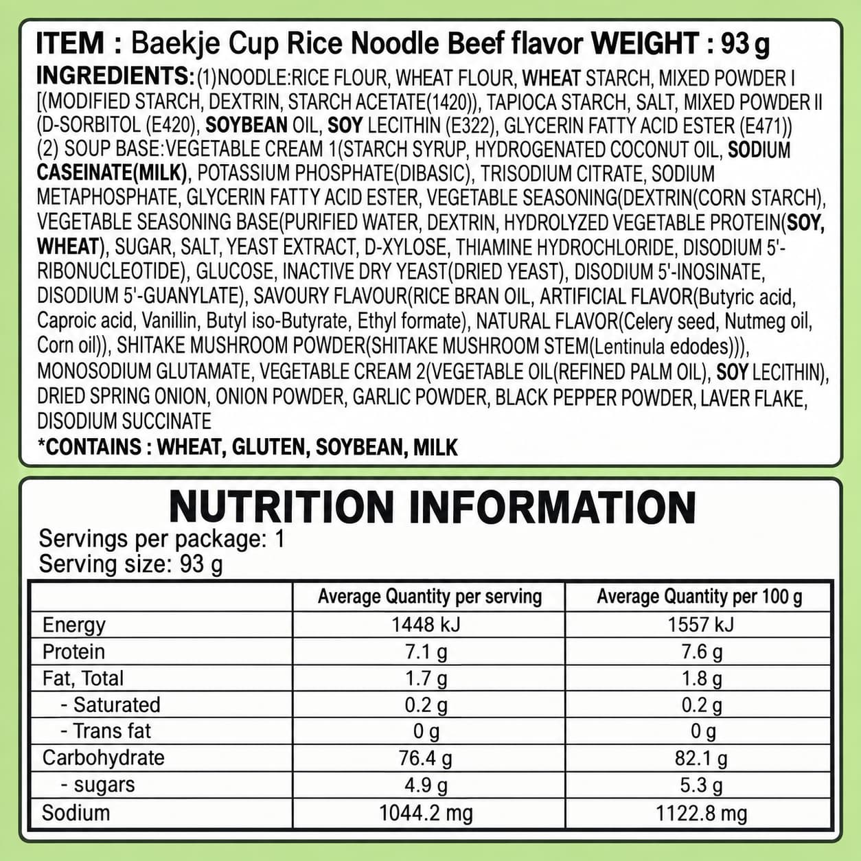 Rice Noodle Pagomtang 93g thumbnail 3