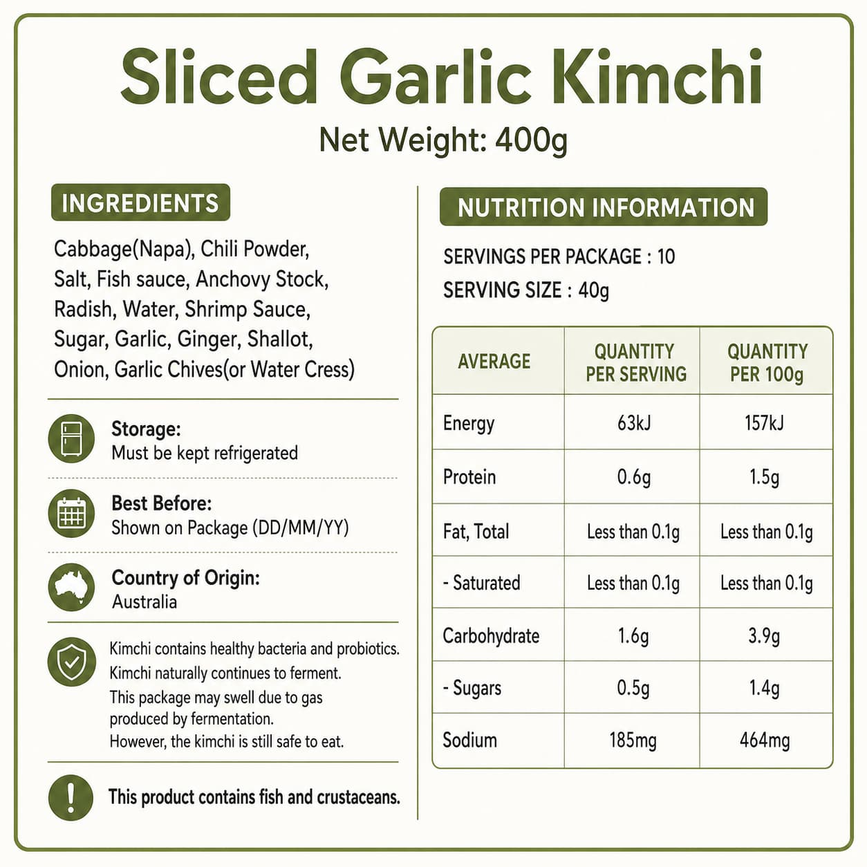 HN Garlic Kimchi 400g thumbnail 2