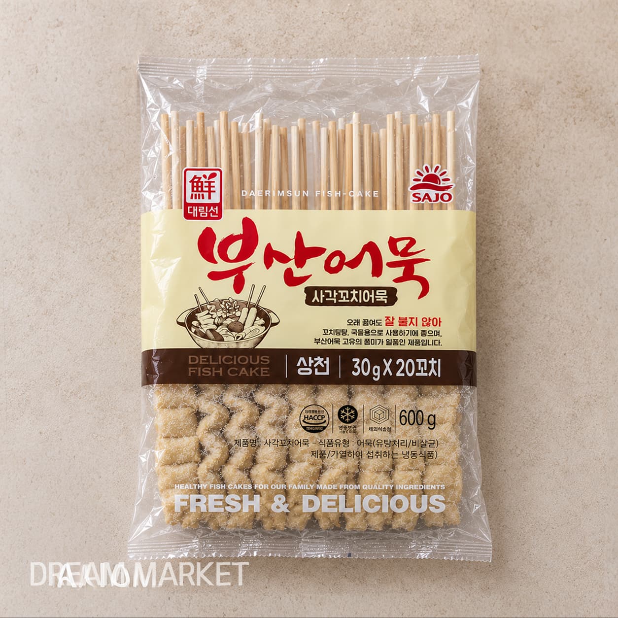 DR Sangcheon Square Skewer Fish Cake 600g