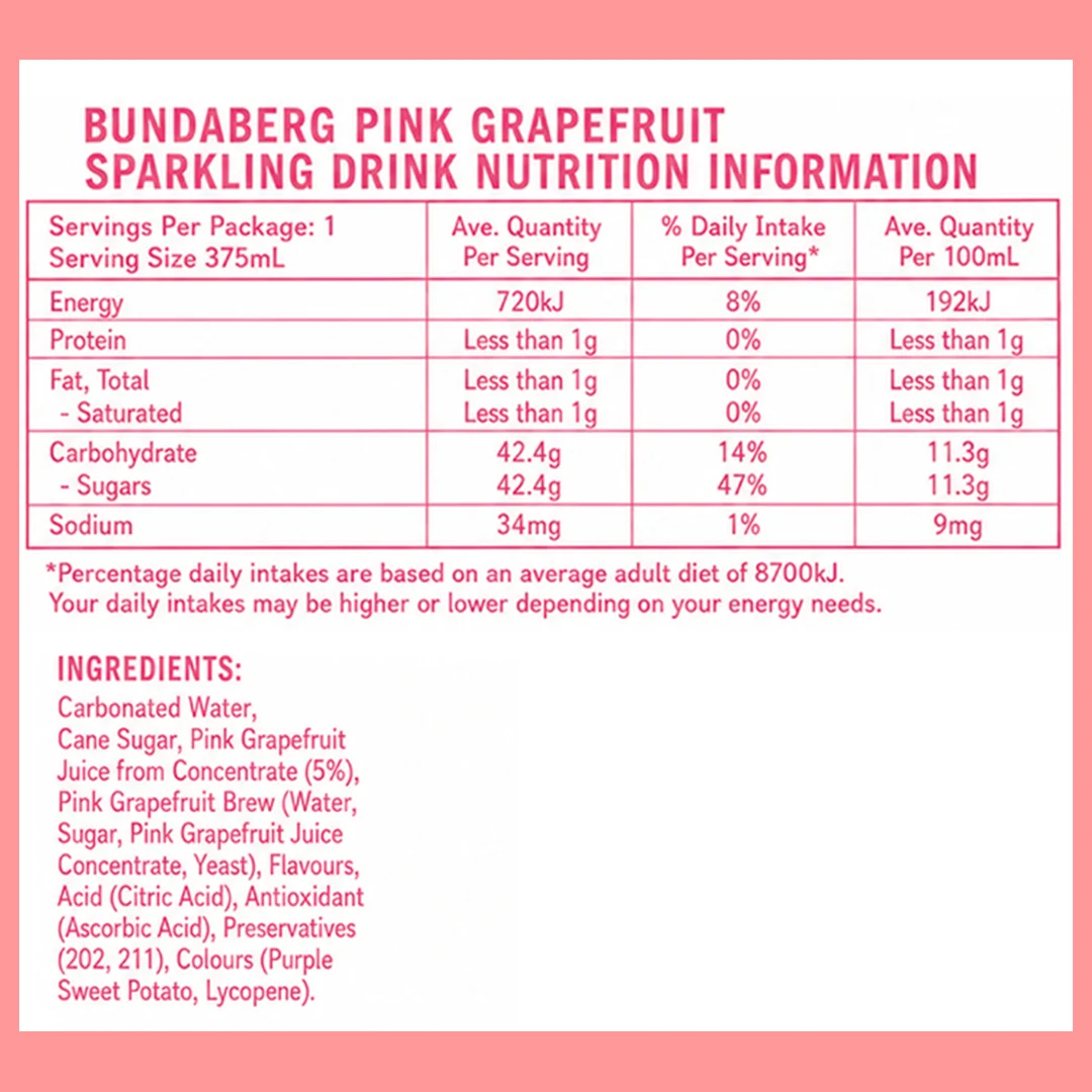 Bundaberg Pink Grapefruit 375ml thumbnail 2