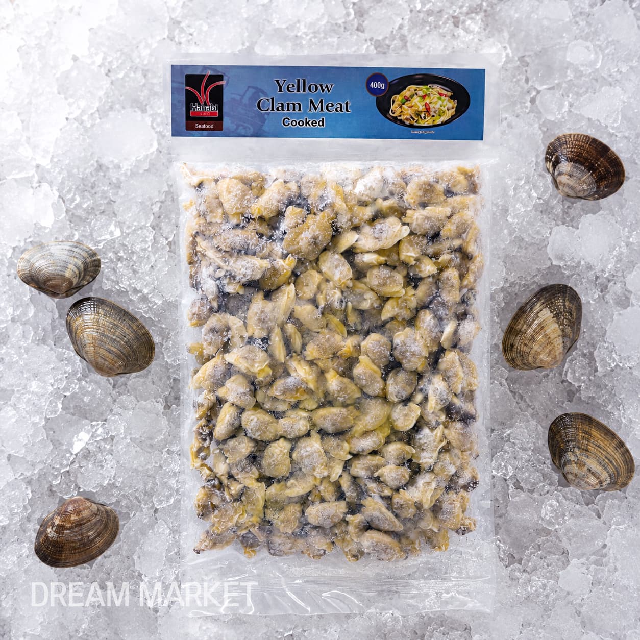 HNB Yellow Clam Meat Cooked 400g