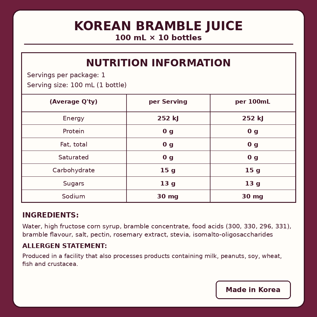 KD Bramble Juice 100ml*10 thumbnail 2