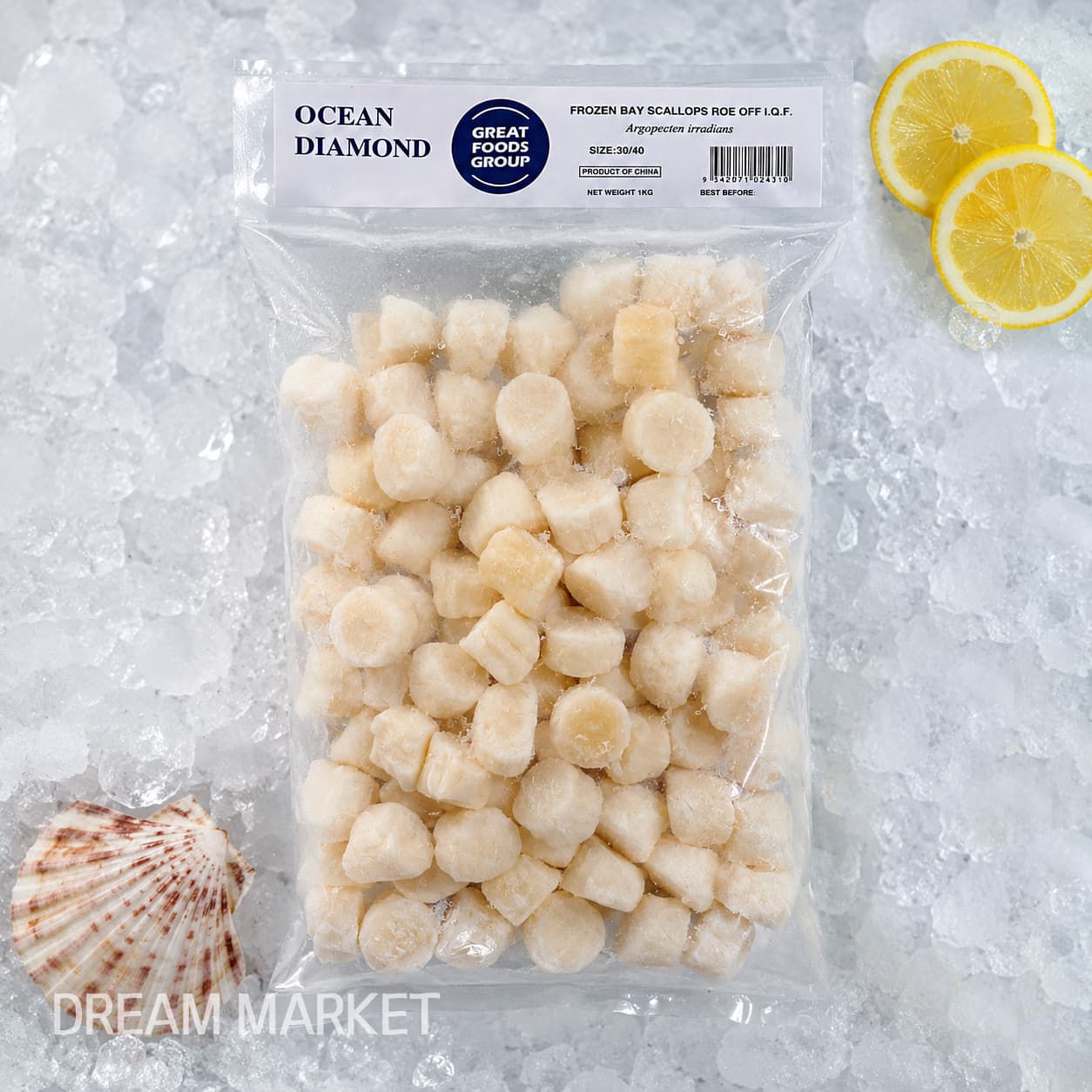 O/Diamond Scallop 30/40 1kg