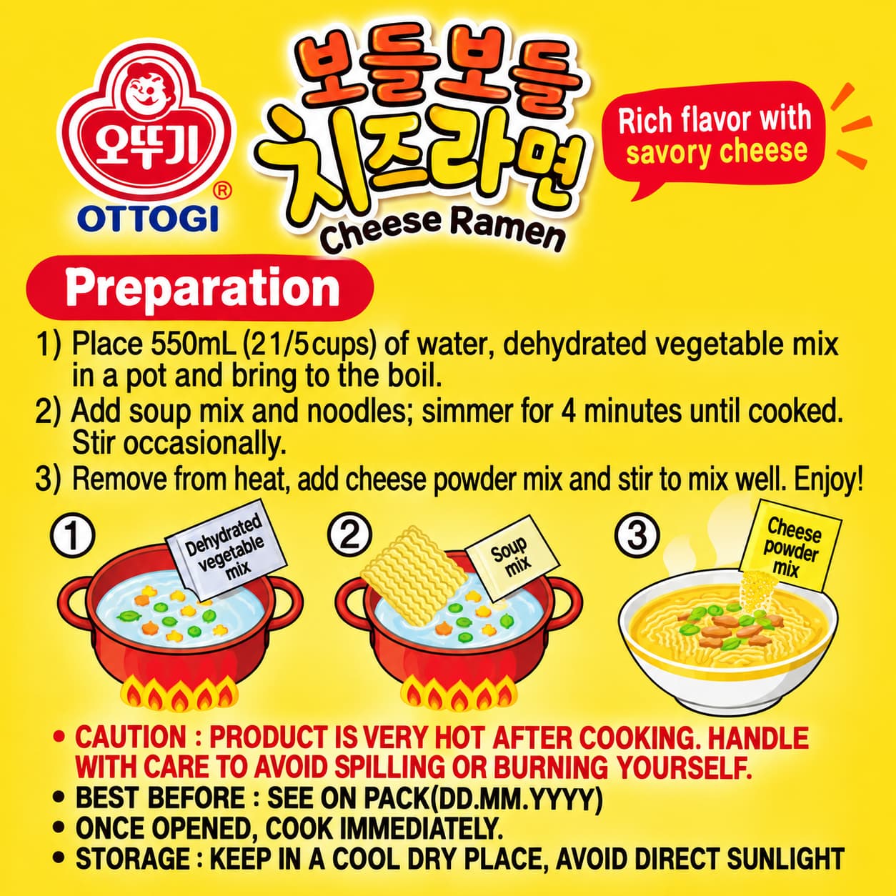 OTG Cheese Ramen 111g*4 thumbnail 2