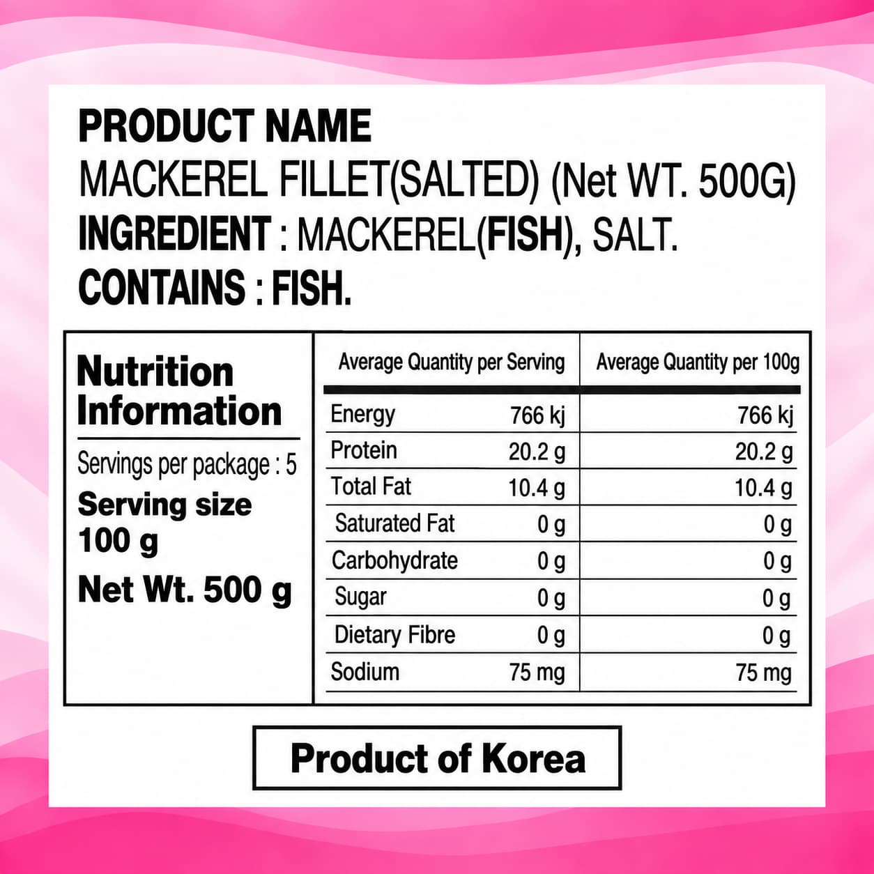 SH Mackerel Fillet 100g*5 thumbnail 2