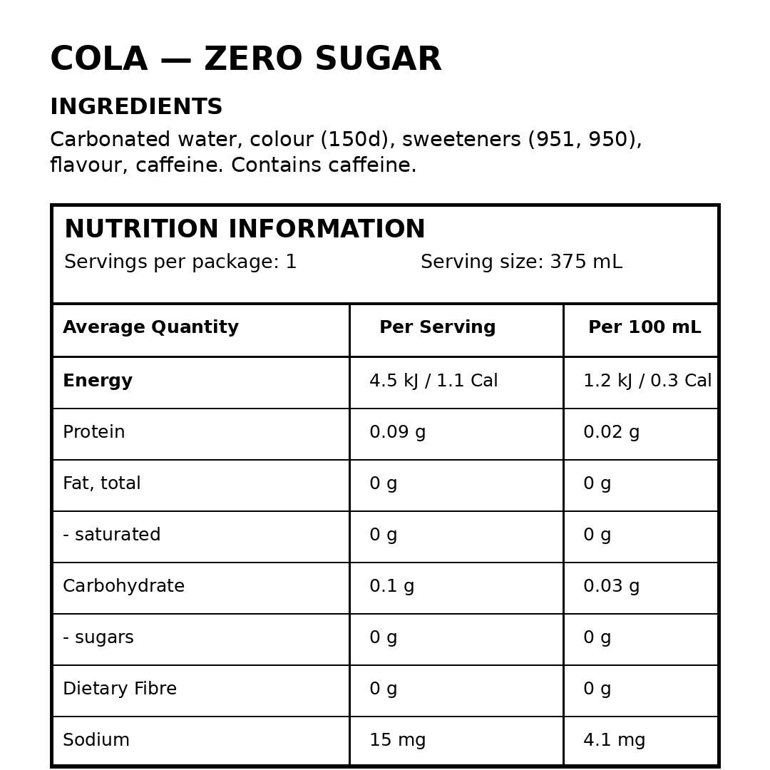 Coca Cola Zero CAN 375ml thumbnail 2