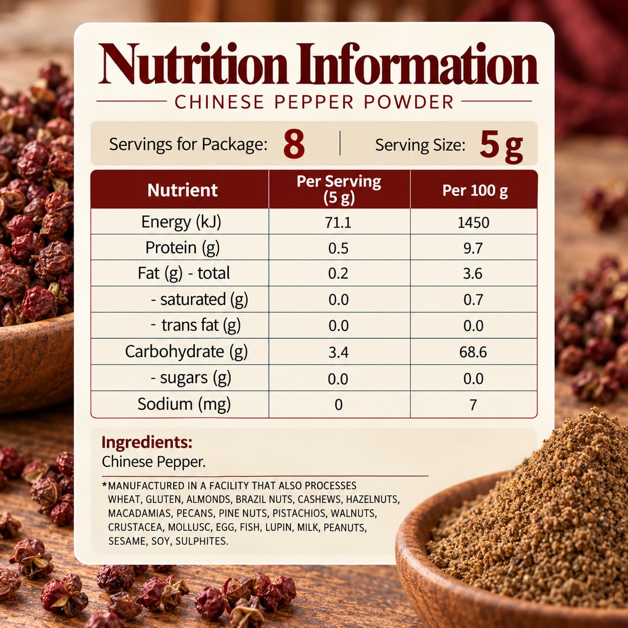 TRB Chinese Pepper Powder 40g thumbnail 2