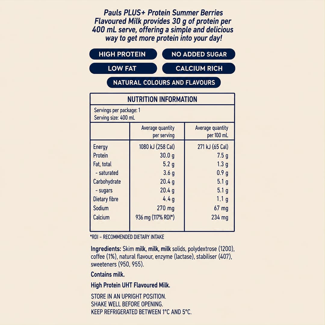 Pauls Summer Berries Protein 400ml thumbnail 3