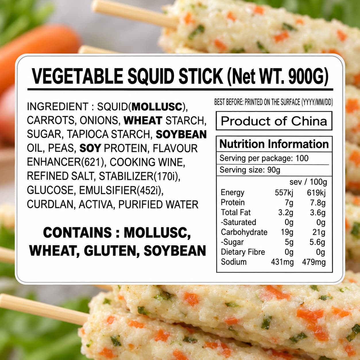 SH Vegetable Squied Stick 900g thumbnail 2