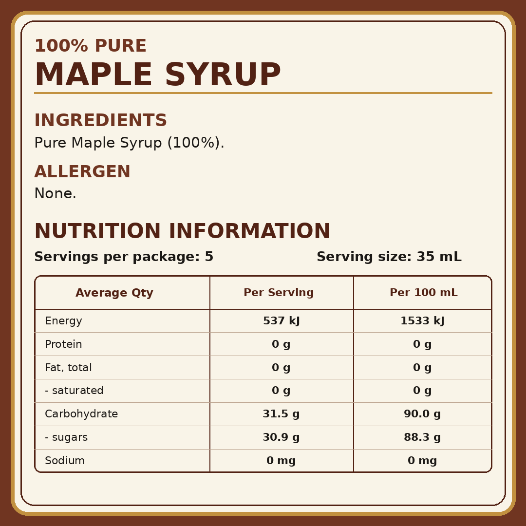 Maple Syrup Glass 189ml thumbnail 2