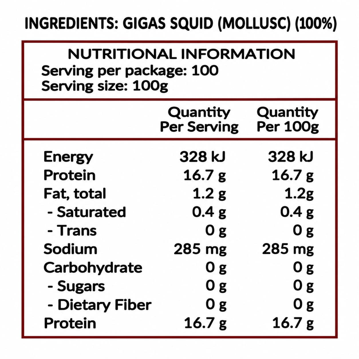 DS Squid Pineapple Cut (Thawed)/(I) thumbnail 2
