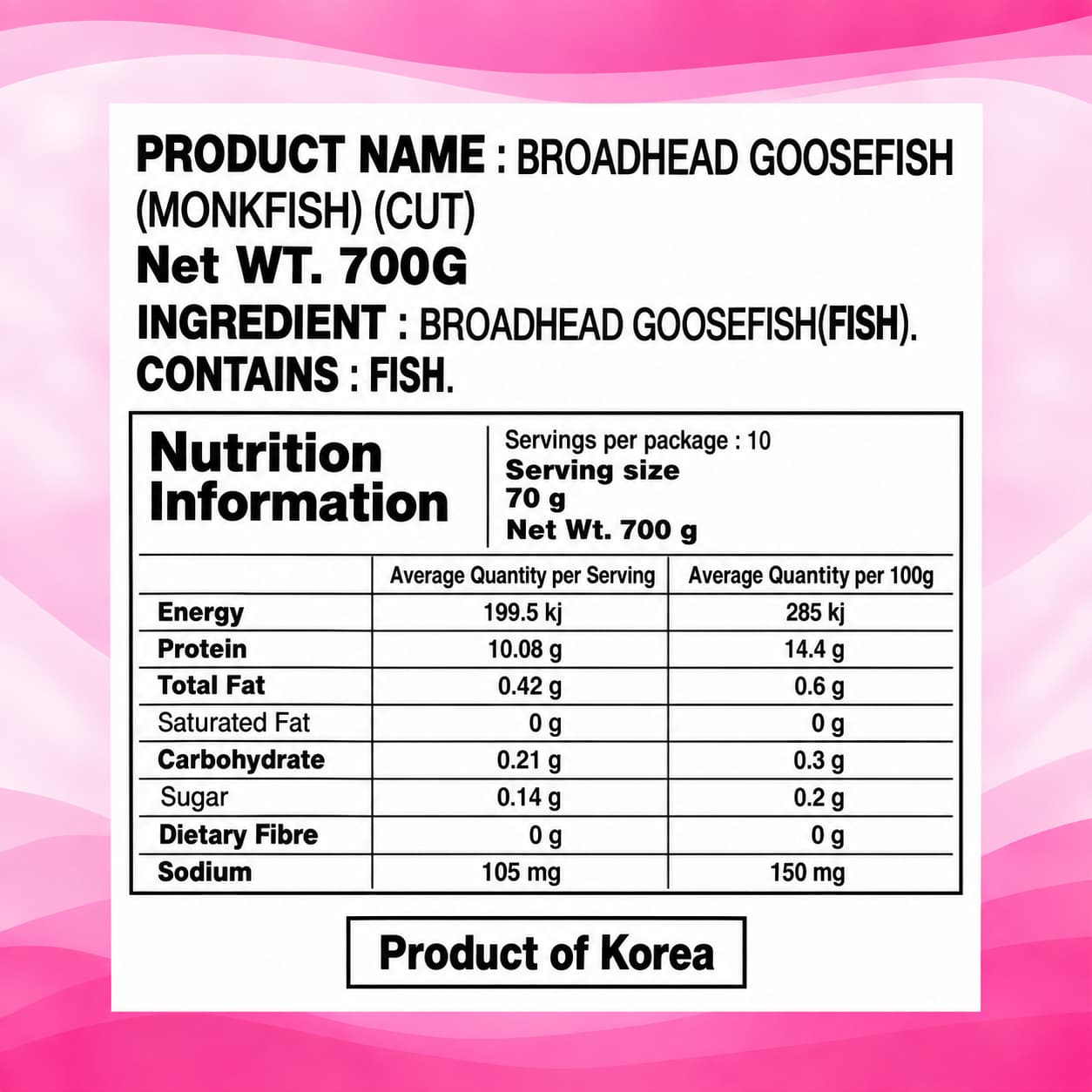 SH FZ Cut Monkfish 700g thumbnail 2