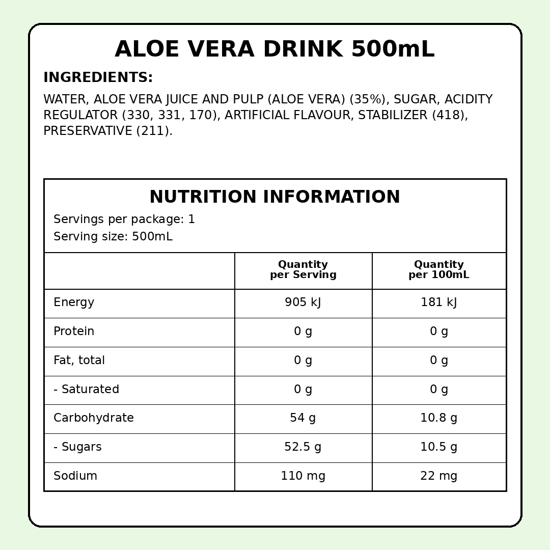 JB Aloe Vera Original 500ml thumbnail 2
