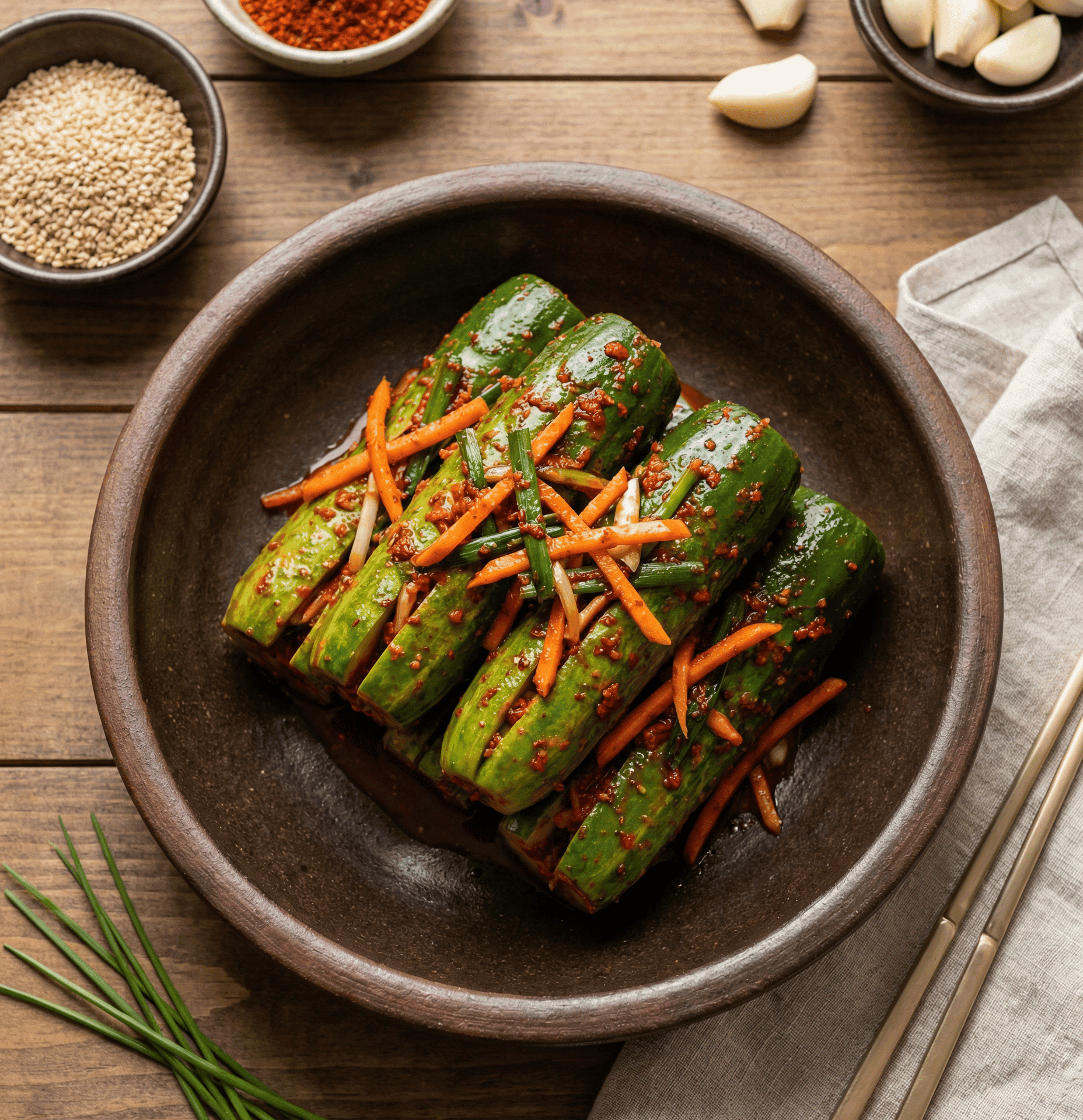 Stuffed Cucumber Kimchi