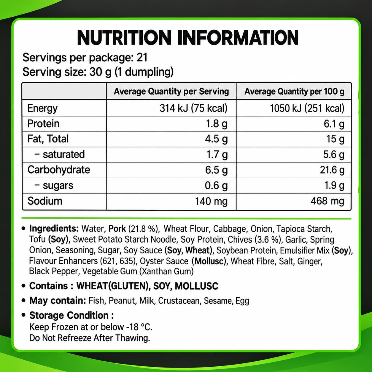 OF Pork Dumpling 630g thumbnail 2