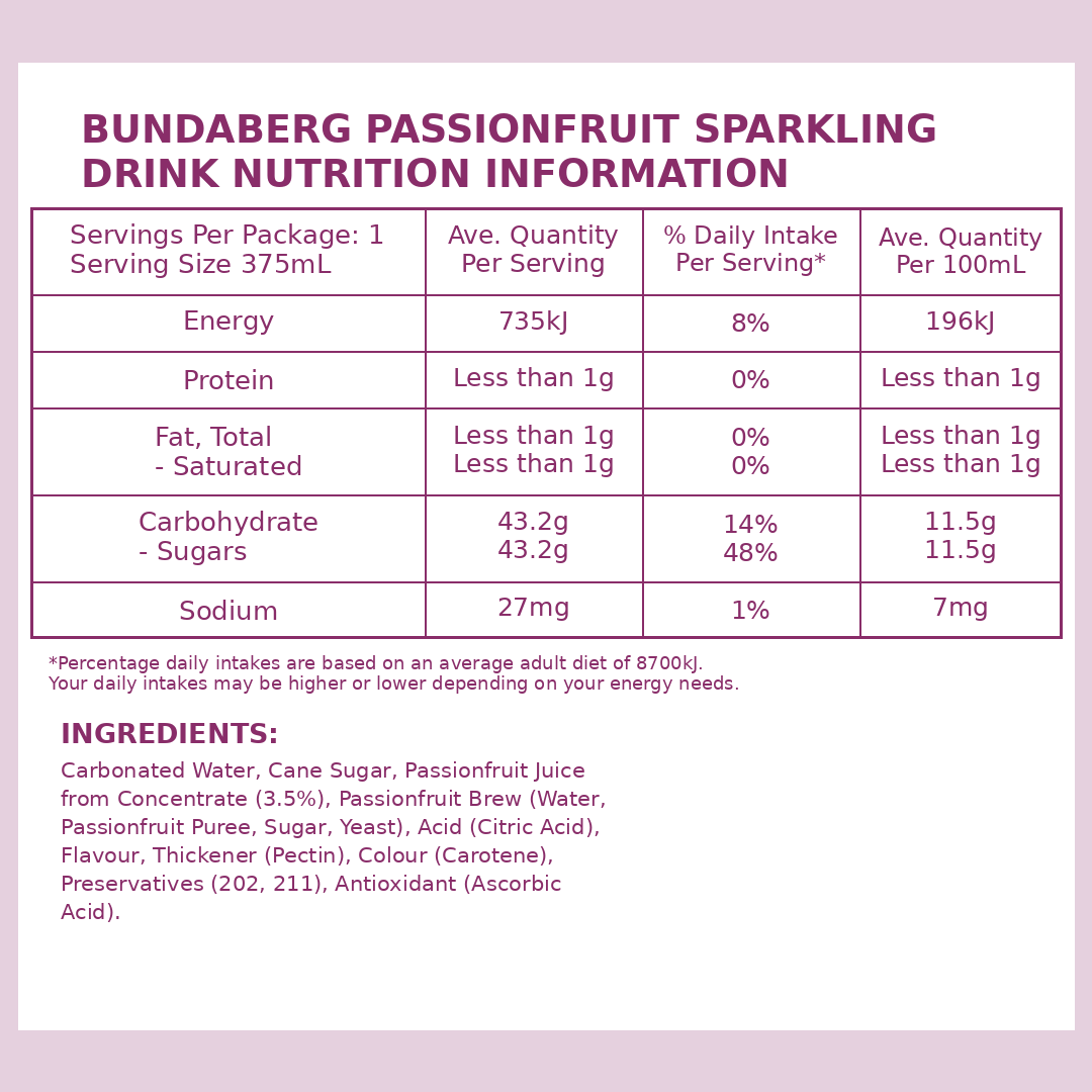 Bundaberg Passionfruit 375ml thumbnail 2