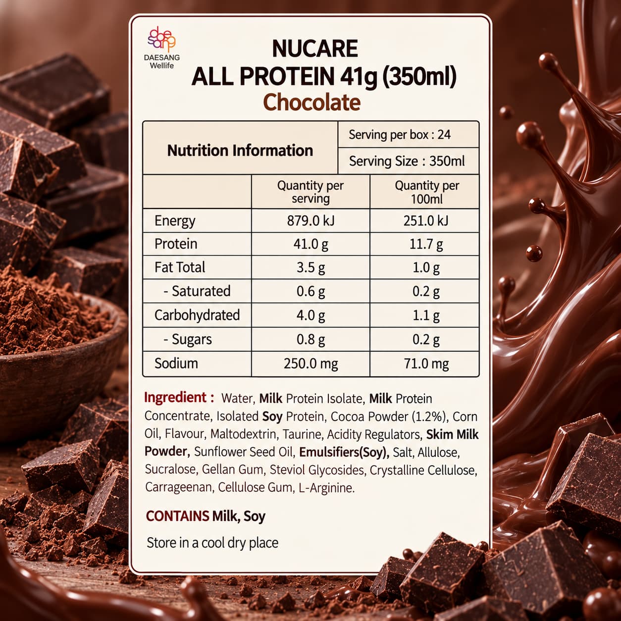 All Protein 41% Chocolate 350ml thumbnail 2