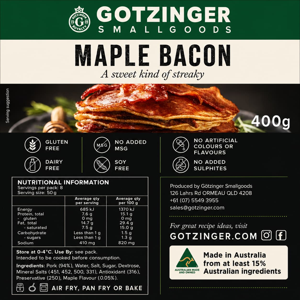 Maple Bacon 400g thumbnail 2