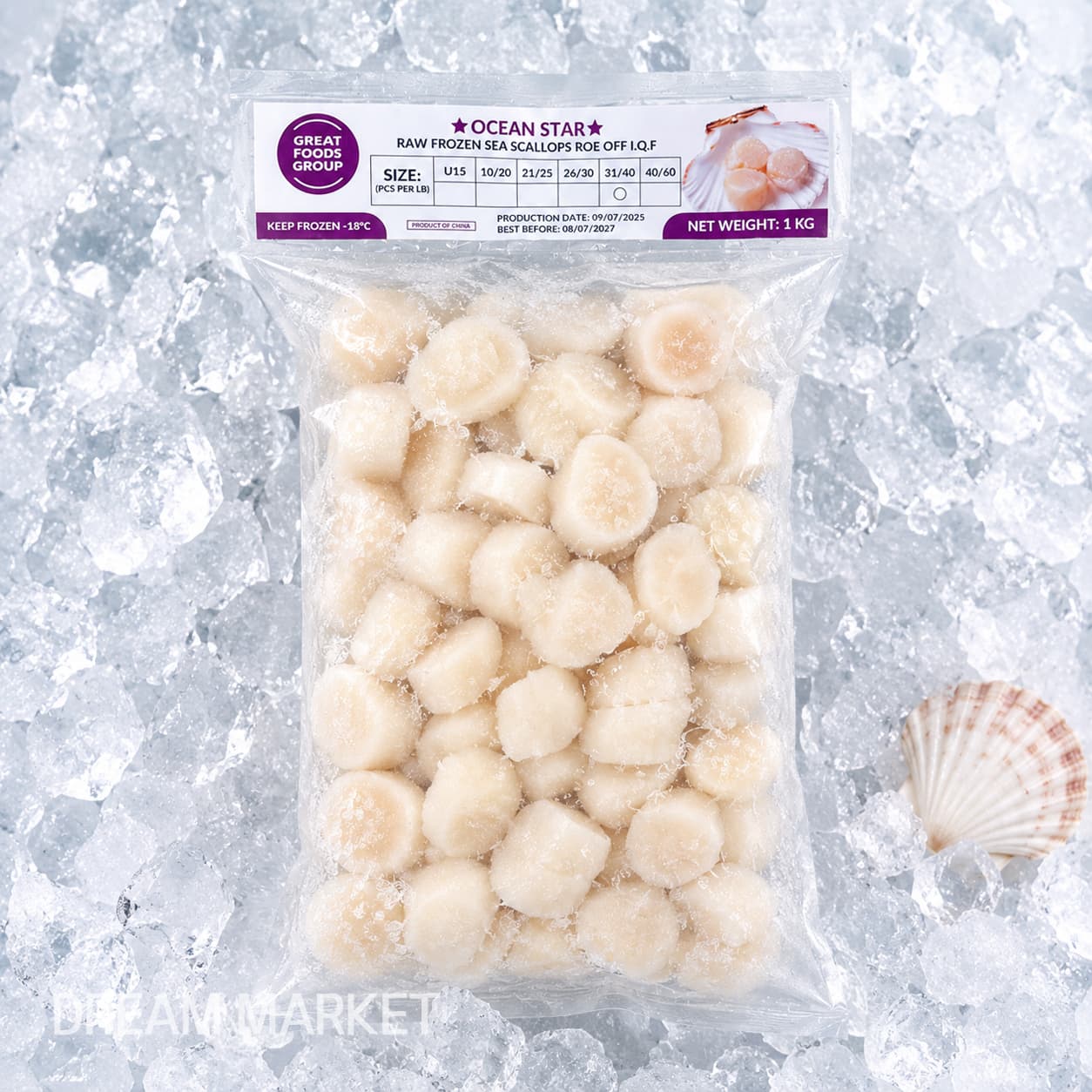 Ocean star sea scallips roe off 31/40