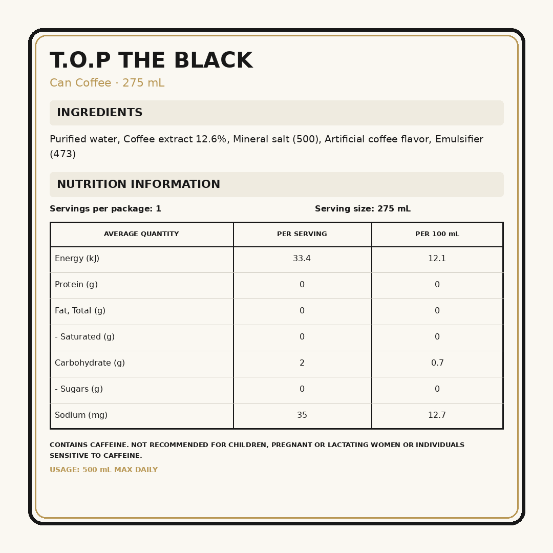 TOP The Black 275ml thumbnail 2