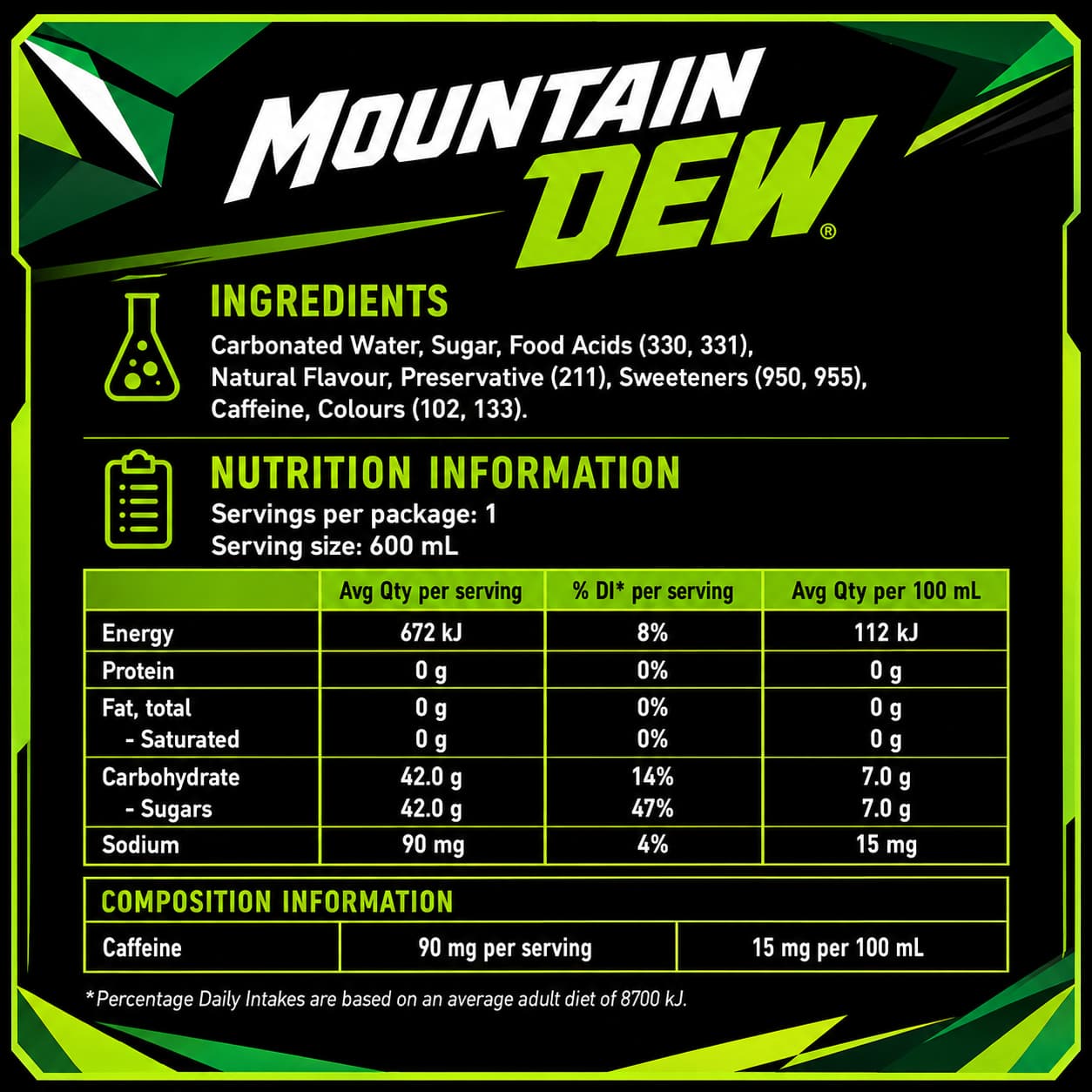 Mountain Dew 600ml thumbnail 2