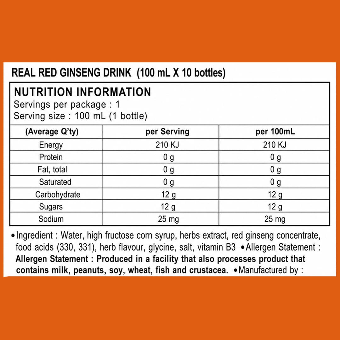 KD Red Ginseng Drink 100ml*10 thumbnail 2