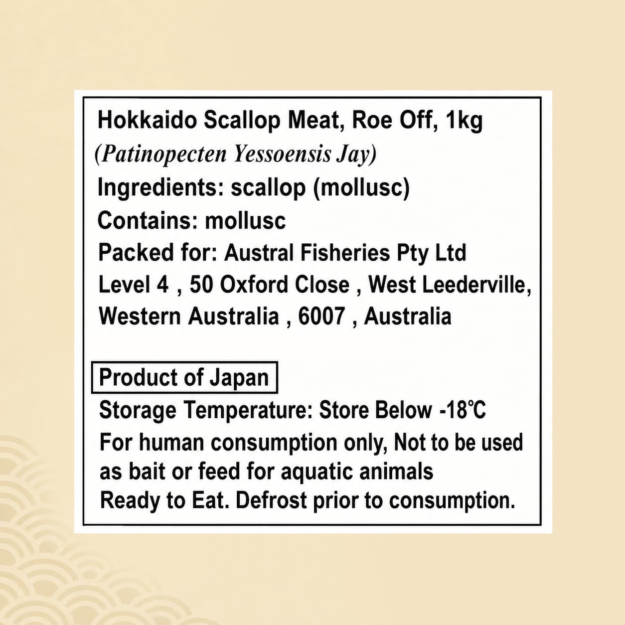 Hokkaido scallops (sashimi grade) thumbnail 2
