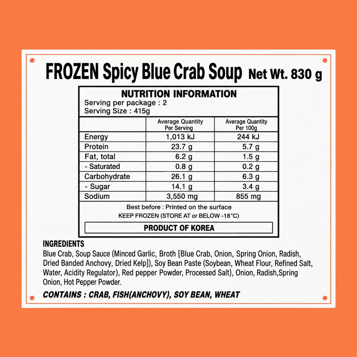 @BSJ Crab Soup 830g thumbnail 2