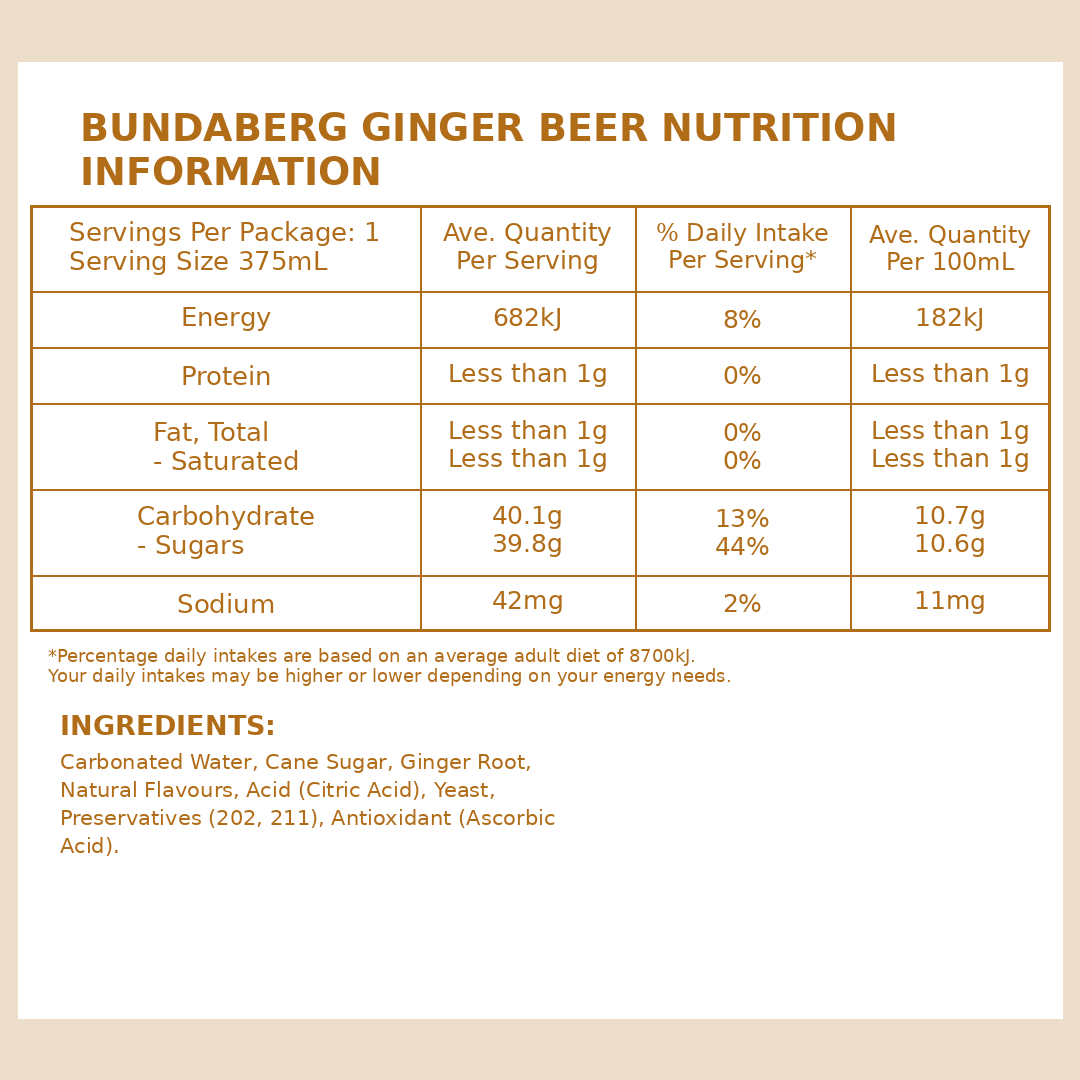 Bundaberg Ginger Beer 375ml thumbnail 2