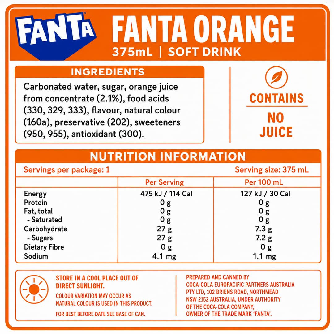 Fanta Orange 375ml thumbnail 2