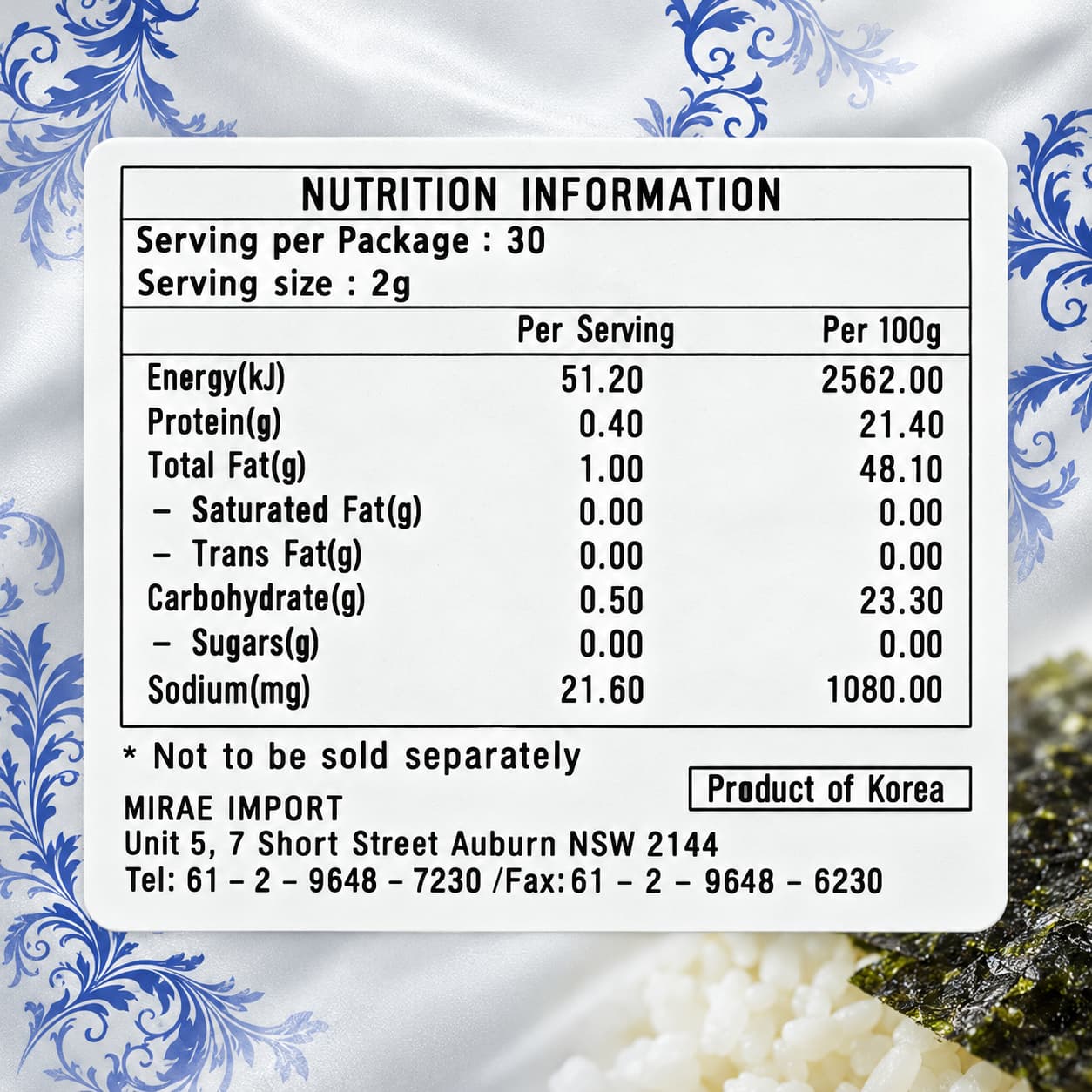 KC Master Parae Seasoned Seaweed 20g*3 thumbnail 2