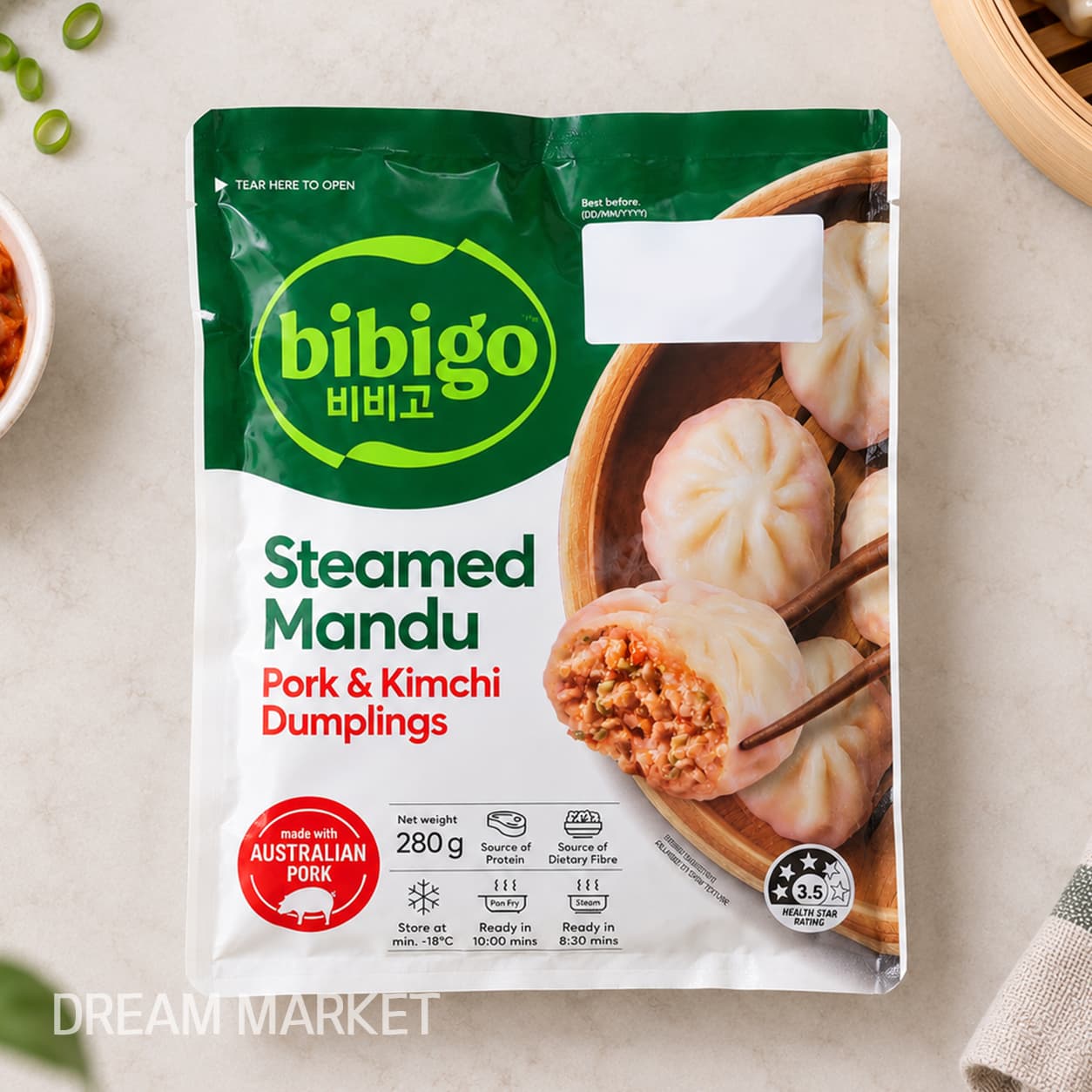 Steamed Pork&Kimchi Dumplings 280g