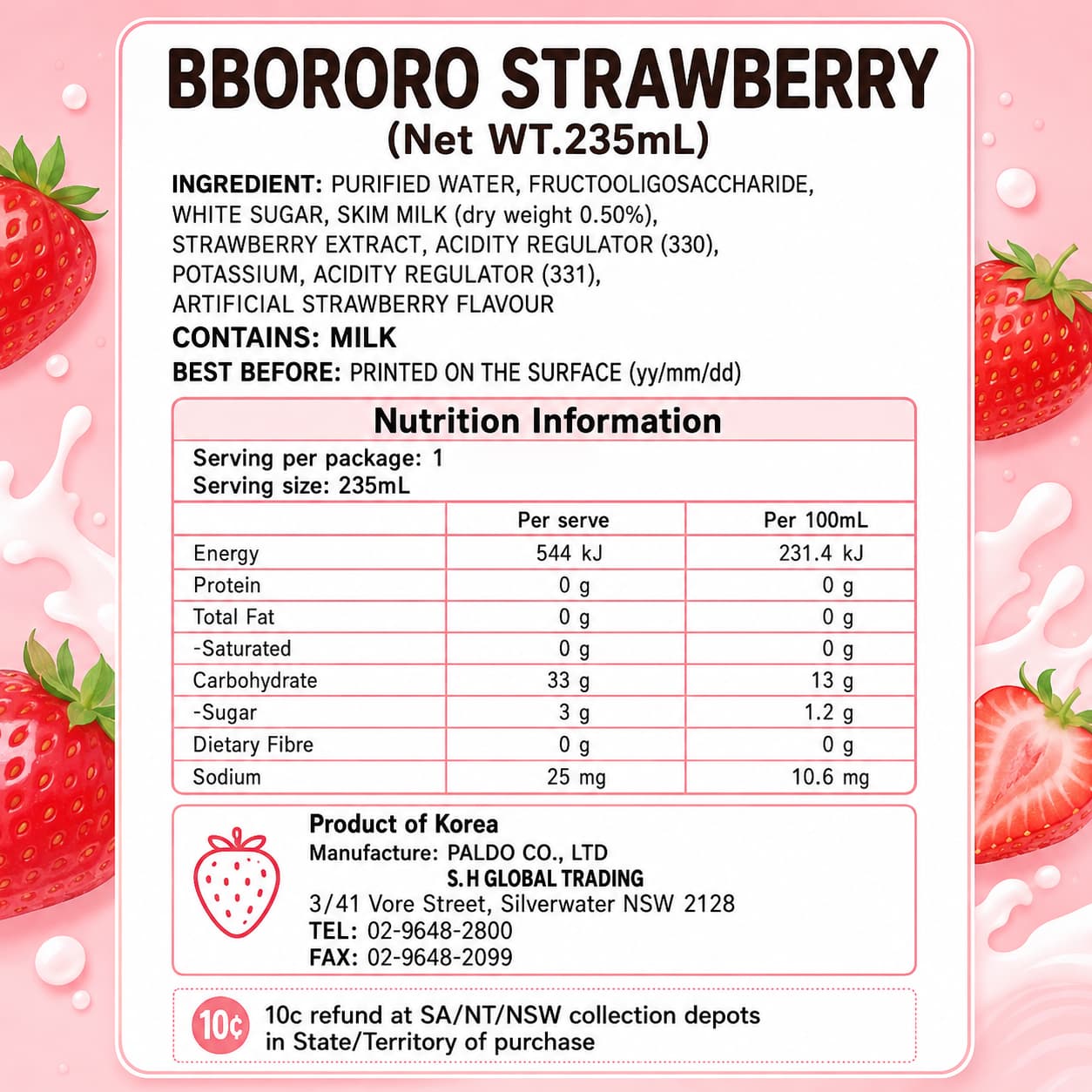 Ramune Strawberry 200ml