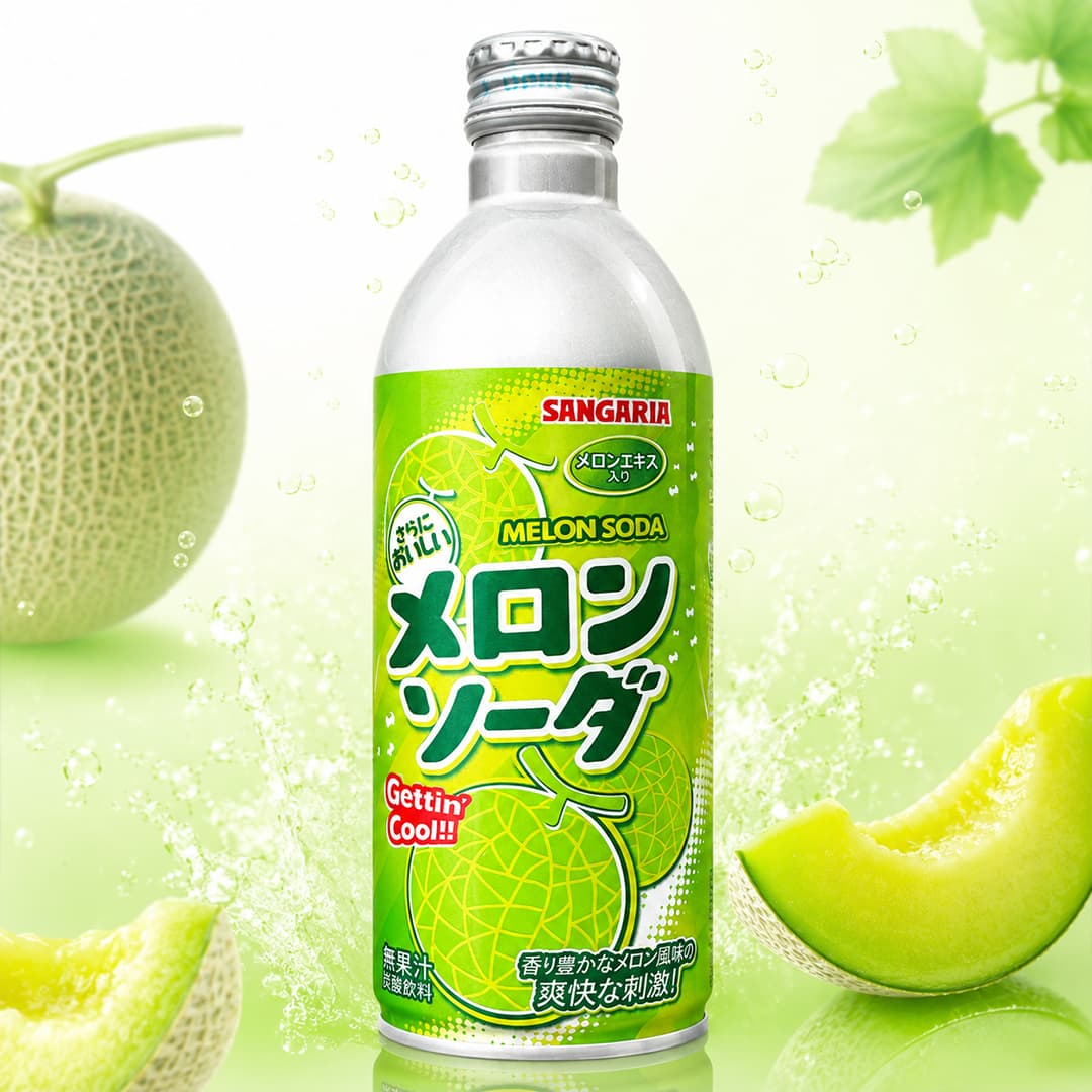 Ramune Melon Bottle 500ml