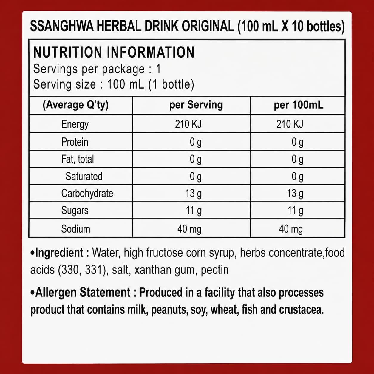 KD Ssanghwa Gold 100ml*10p thumbnail 2