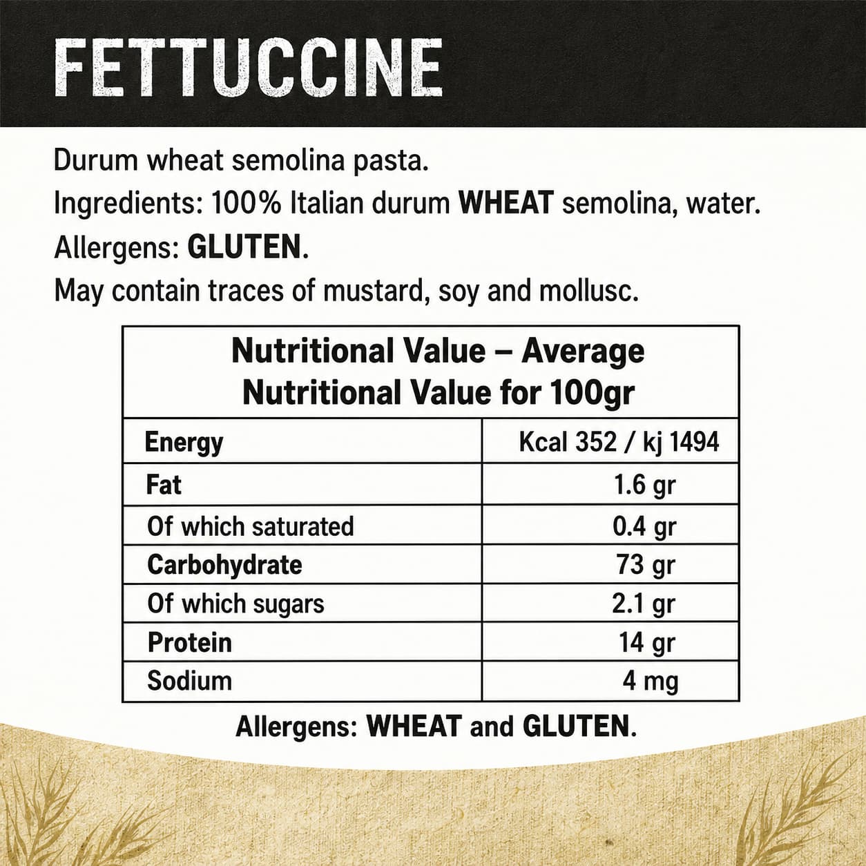 PJ Fettuccine Pasta 500g thumbnail 2