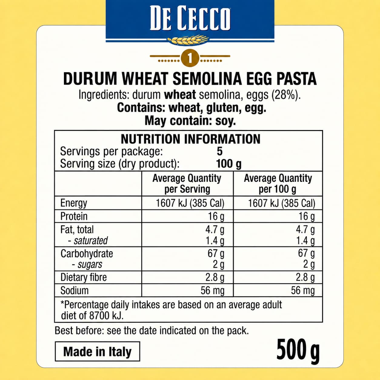 DC Pappardelle UOVO 500g thumbnail 2