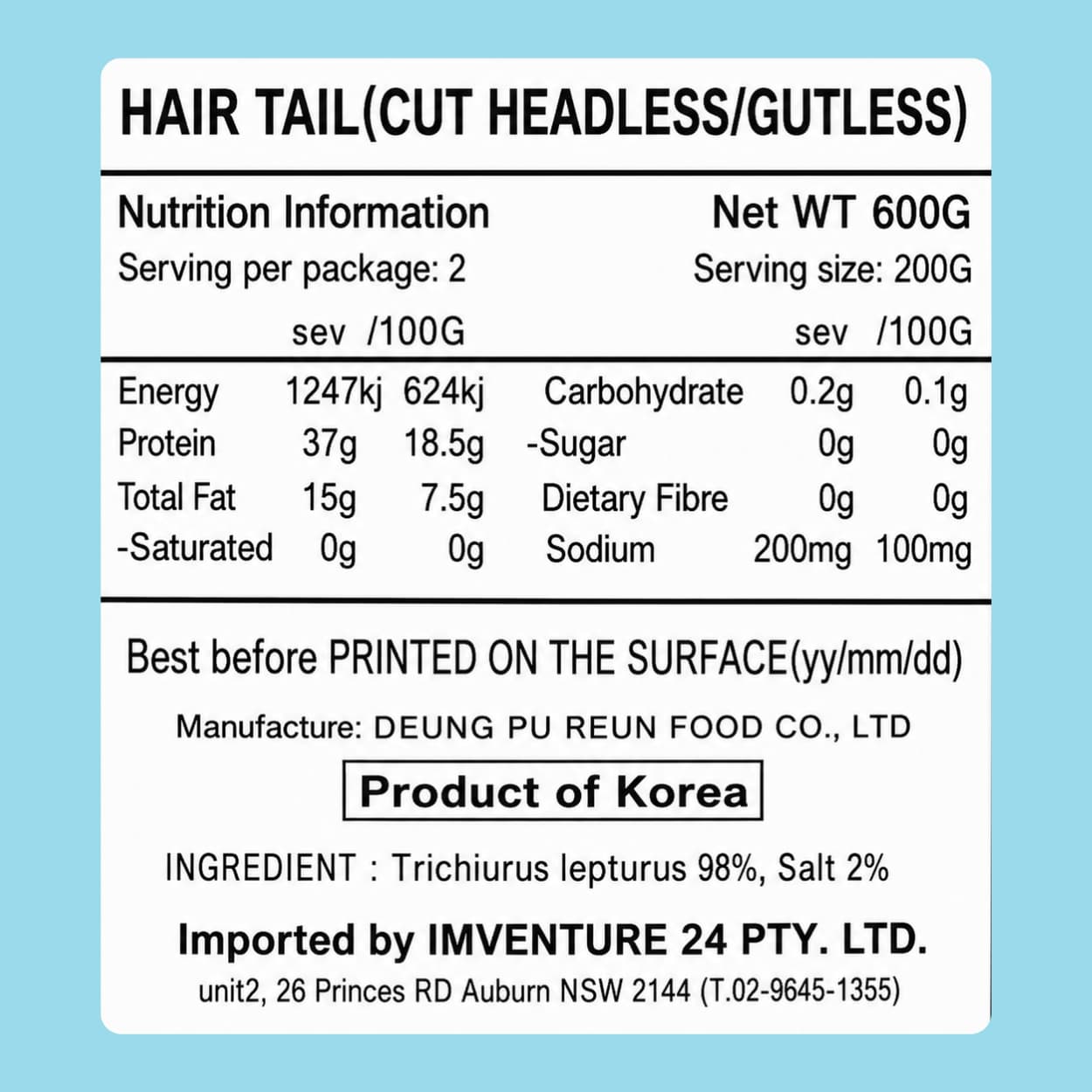 Sealord Cut Hairtail 600g thumbnail 2
