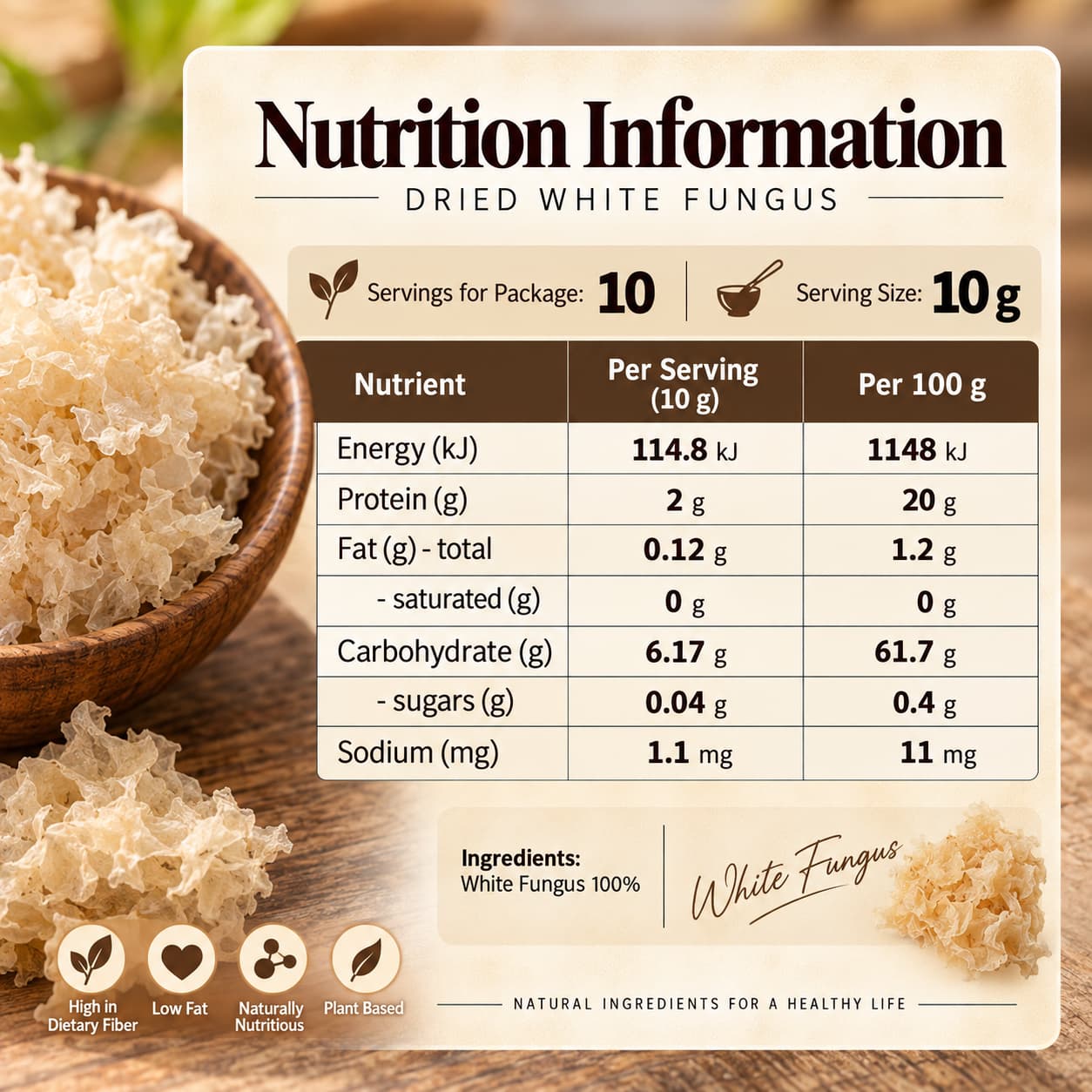 @GBW Natural White Fungus 60g thumbnail 2