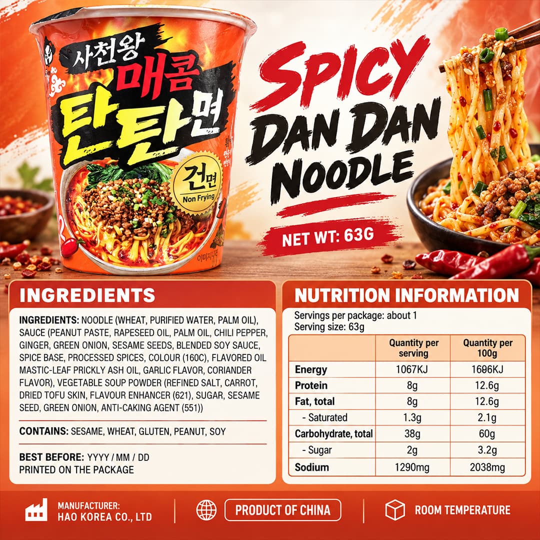 Spicy Dandan Noodle 63g thumbnail 2