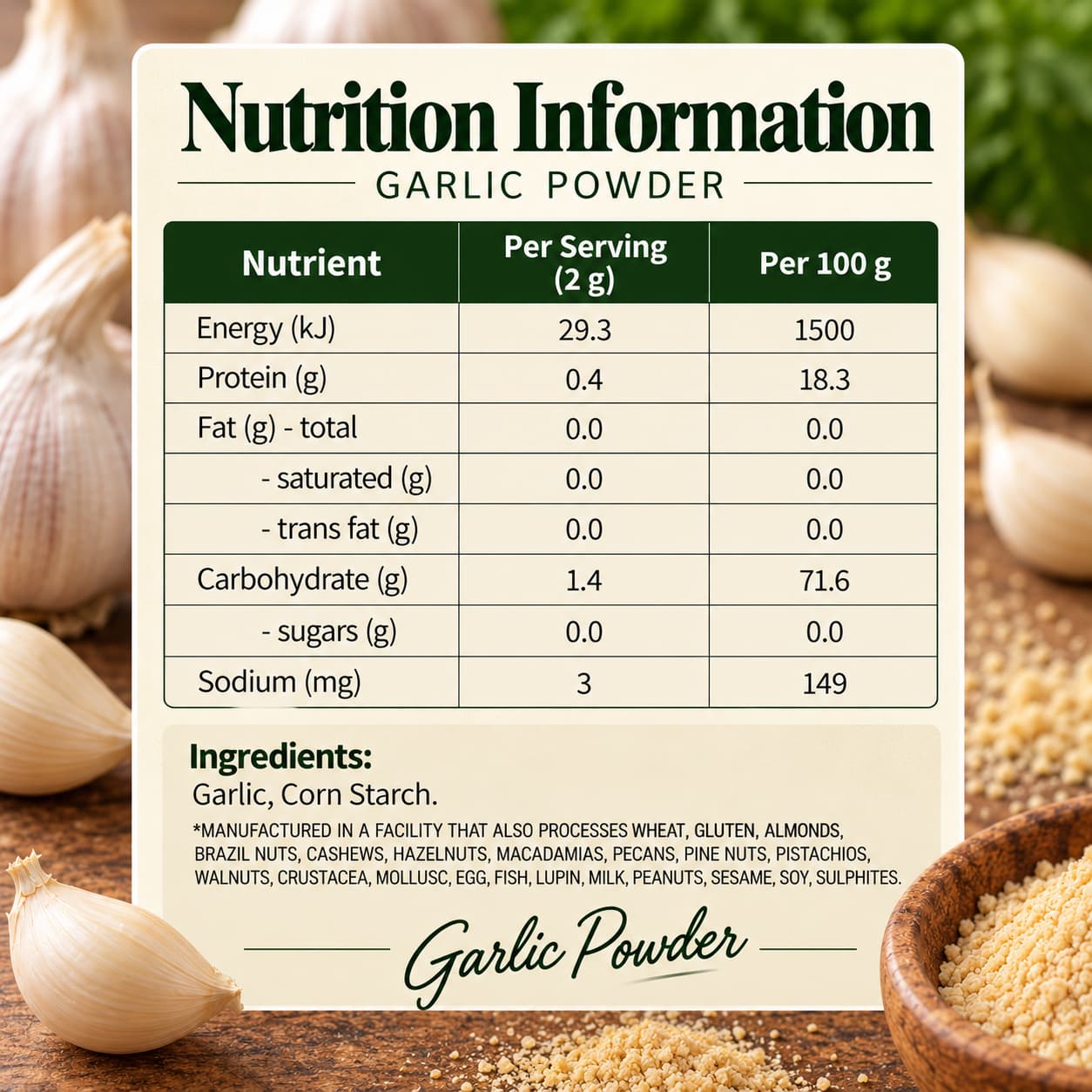 TRB Garlic Powder 60g thumbnail 2