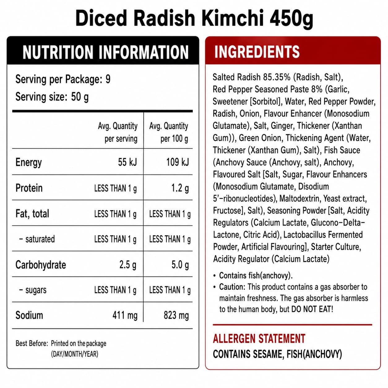 CJ Diced Kimchi 450g thumbnail 2