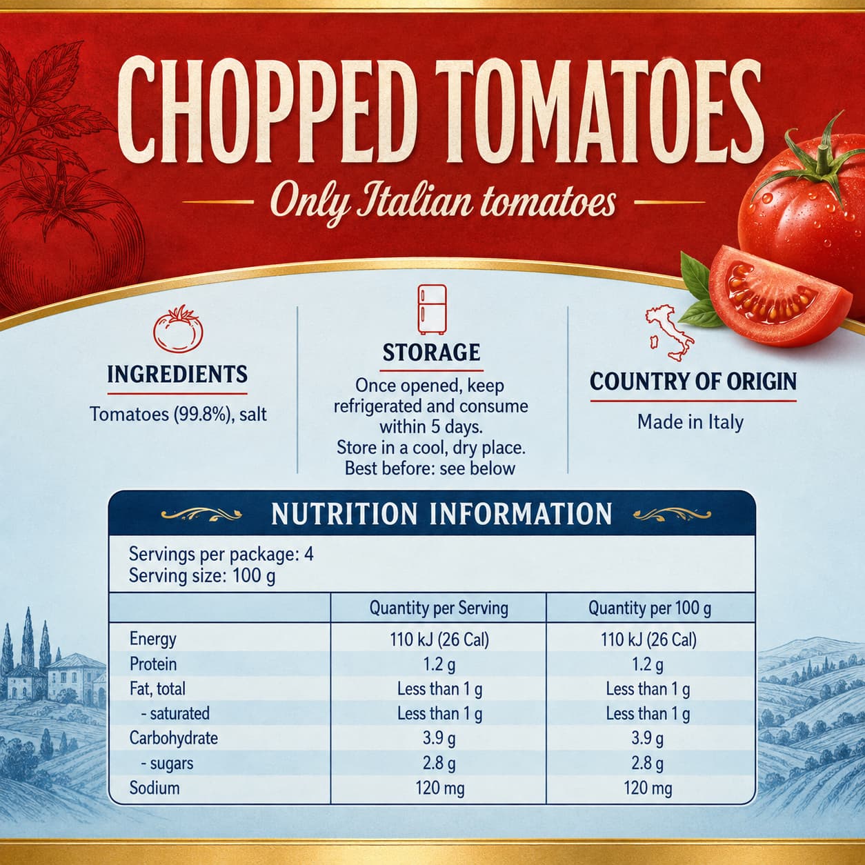 Polpa Chopped Tomato 400g thumbnail 2