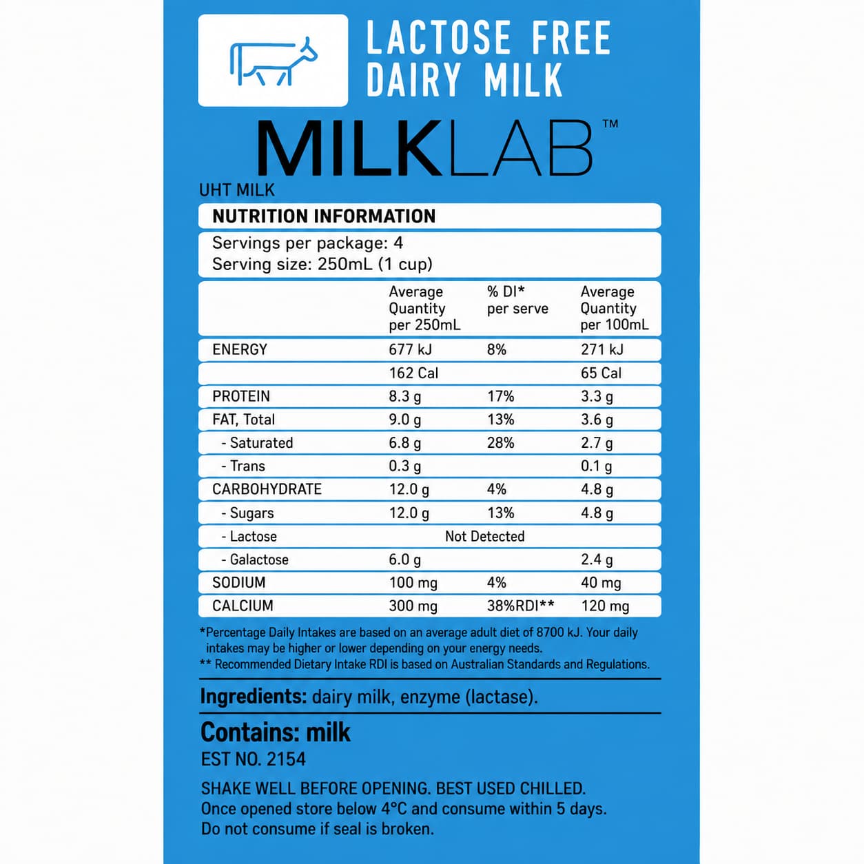 MilkLab Lactose Free 1L thumbnail 2