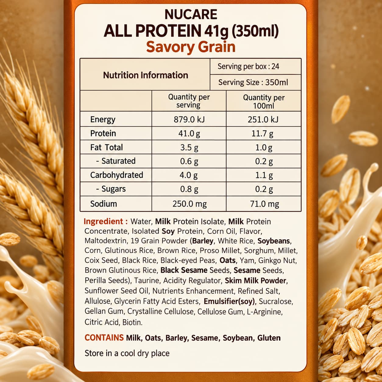 All Protein 41g Grain 350ml thumbnail 2