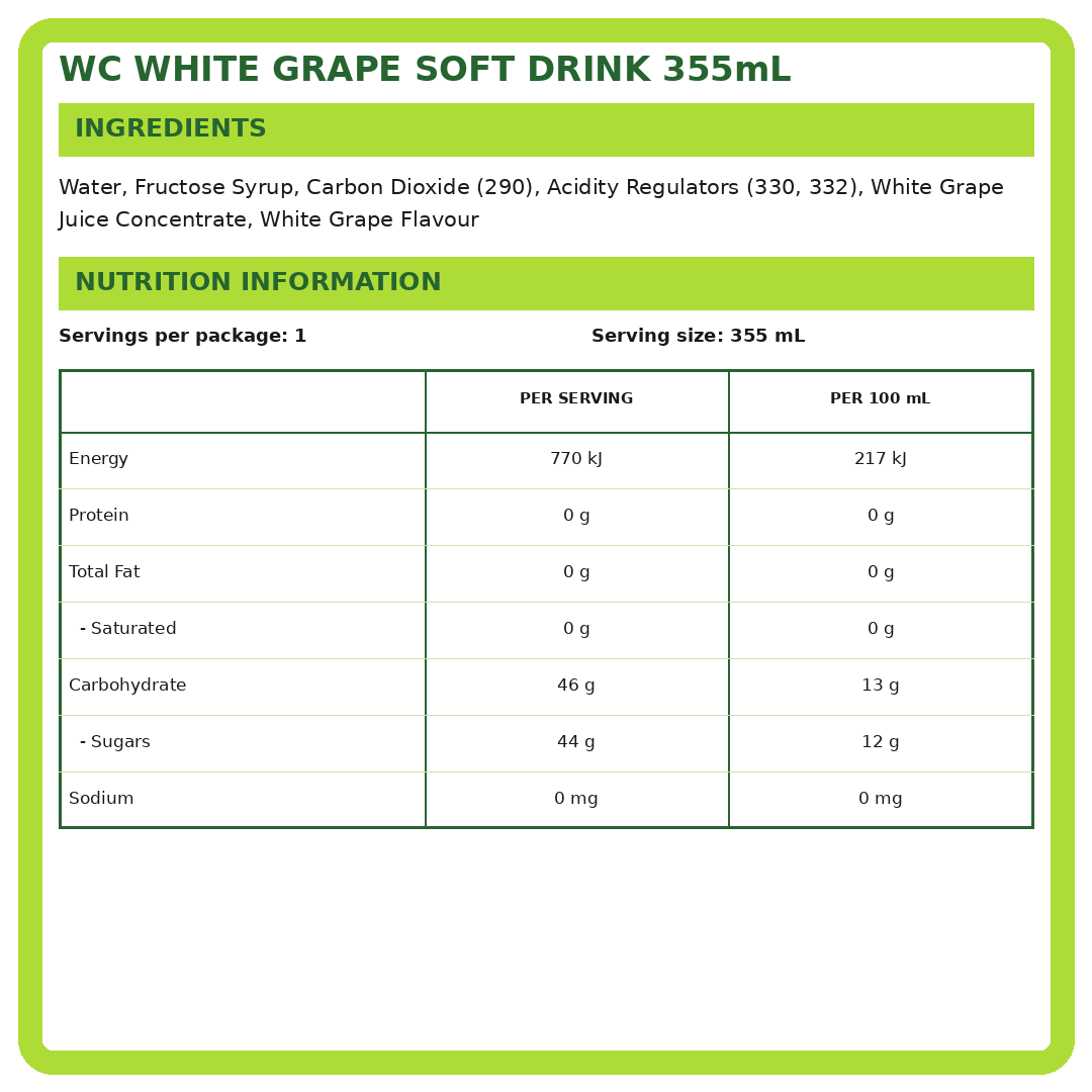 Welch's White Grape 355ml thumbnail 2