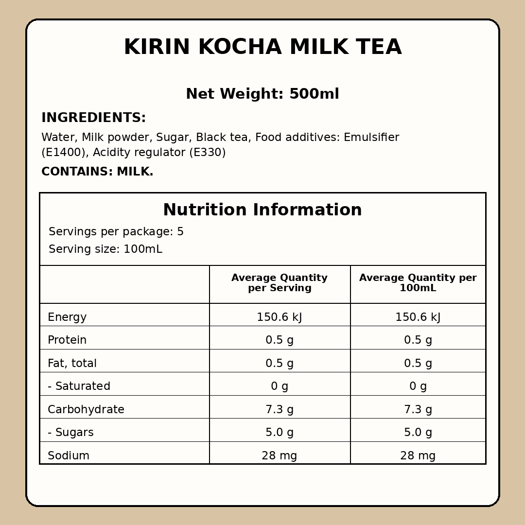 Afternoon Milk Tea 500ml thumbnail 2