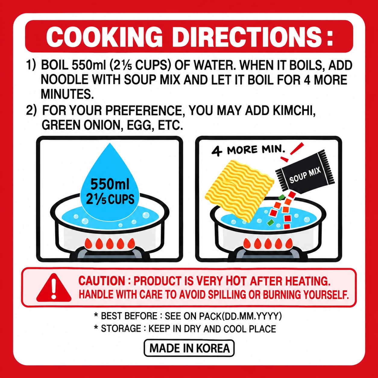 OTG Kimchi Ramen 120g*5 thumbnail 2