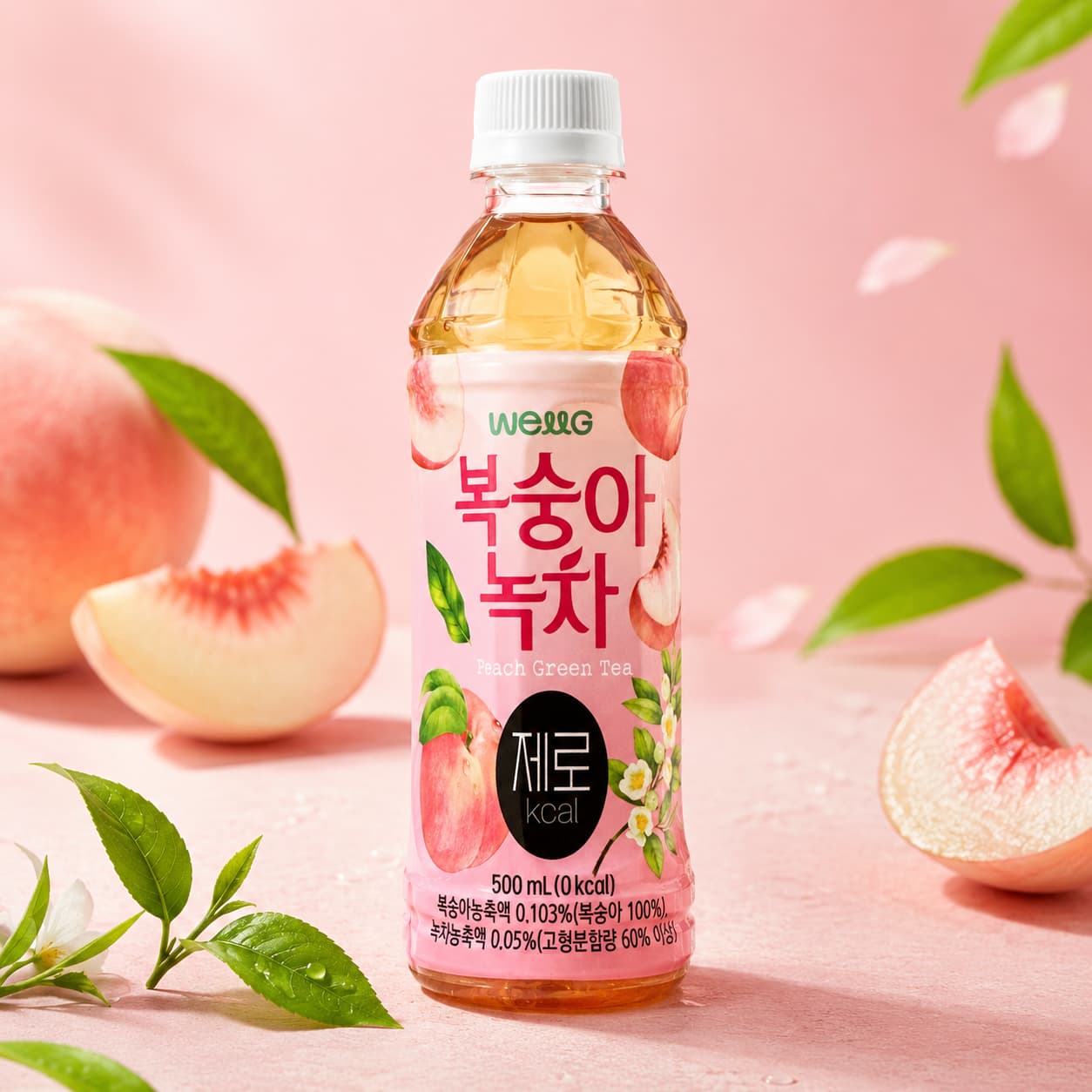 WG Peach Zero Green Tea 500ml